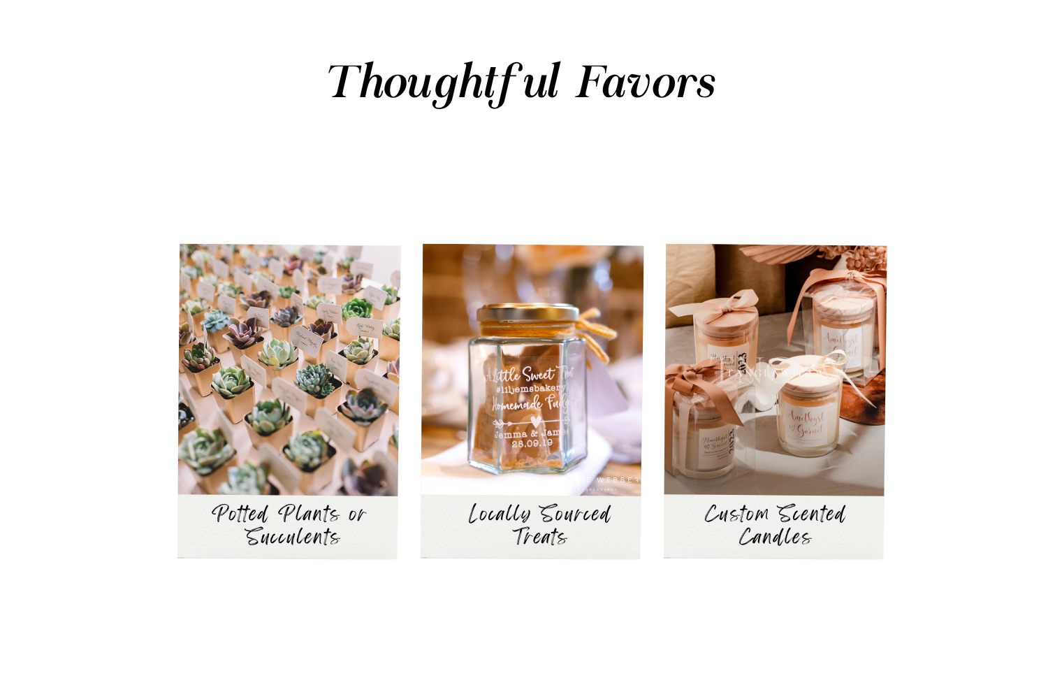 Thoughtful Wedding Favors